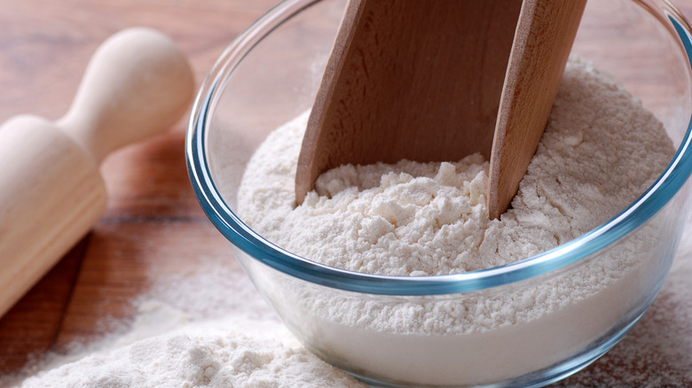 flour in a bowl
