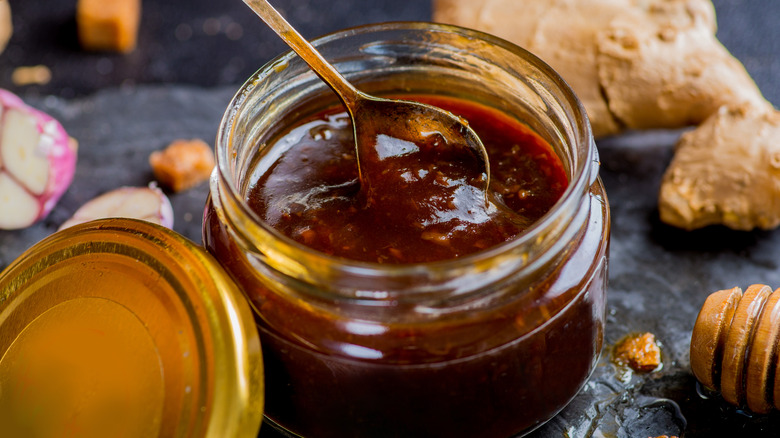 teriyaki sauce in a jar
