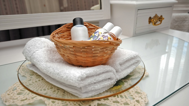 basket of toiletries