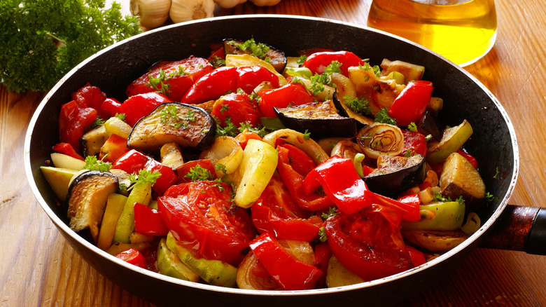 classic ratatouille in a pan