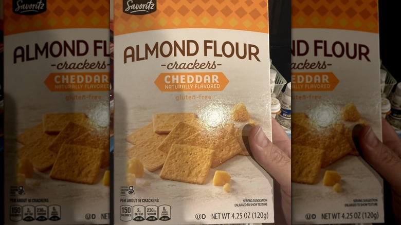 Two boxes of Savoritz Almond Flour Crackers