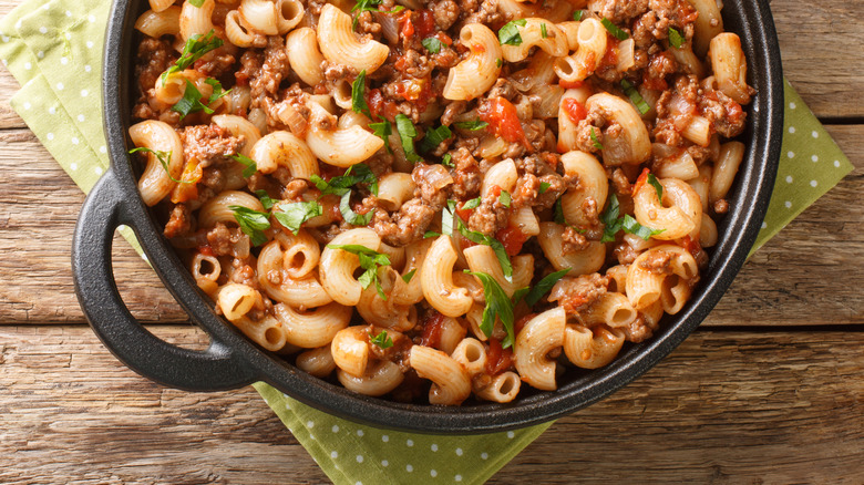 American goulash in cast iron
