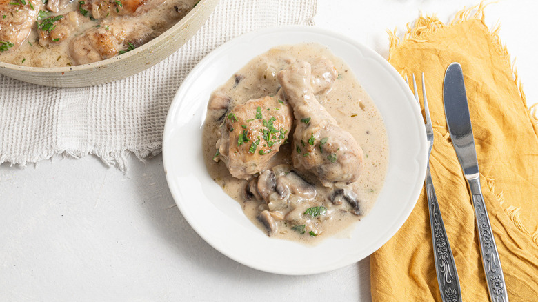 chicken mushroom fricassee
