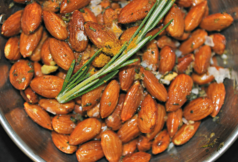 Curry and Rosemary Fried Almonds Recipe