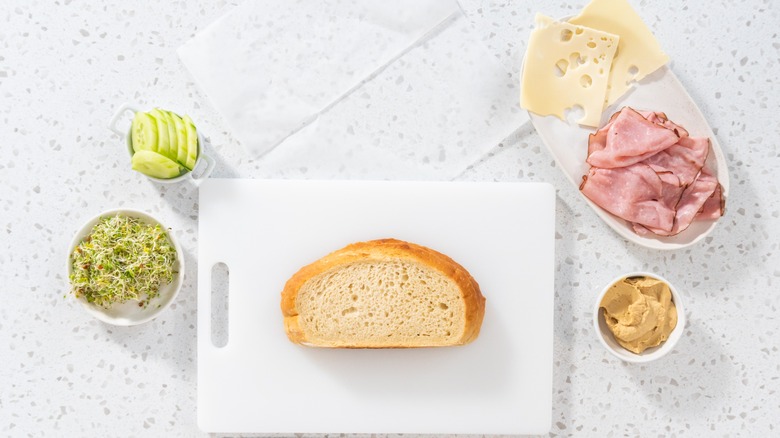 Assorted sandwich ingredients