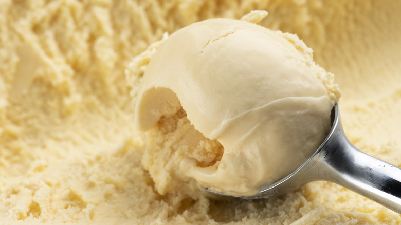 Scooping ice cream