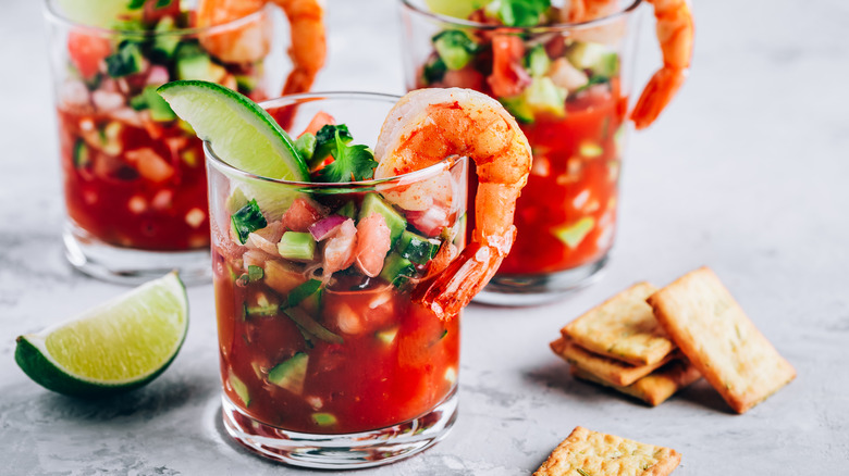 Mexican-style shrimp ceviche