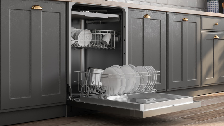 open dishwasher