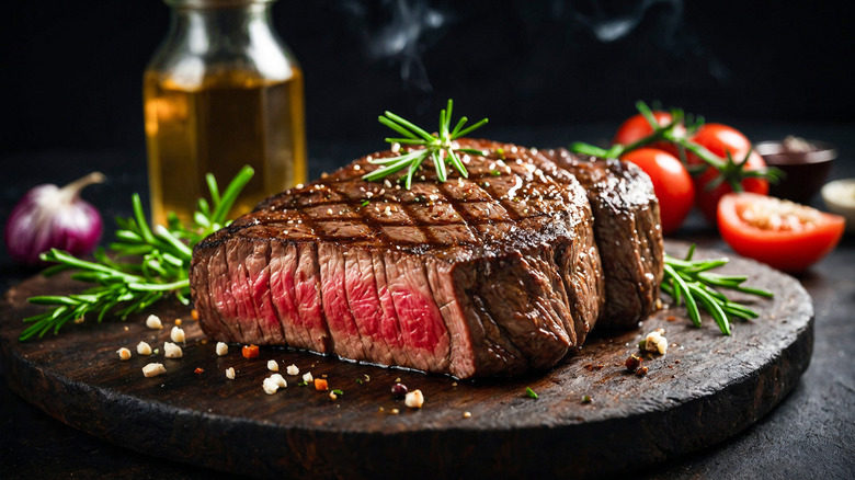 steak with salt