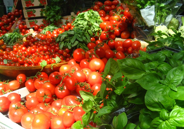 Basil and tomatoes