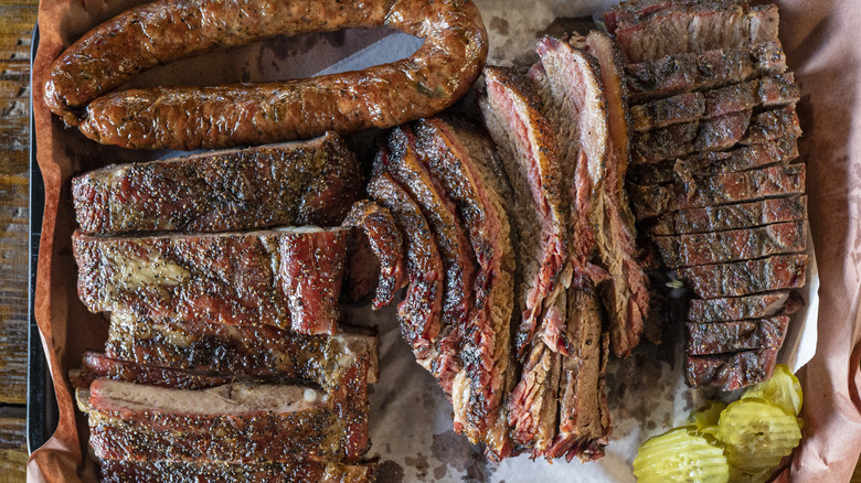 Assorted pit smoked meats