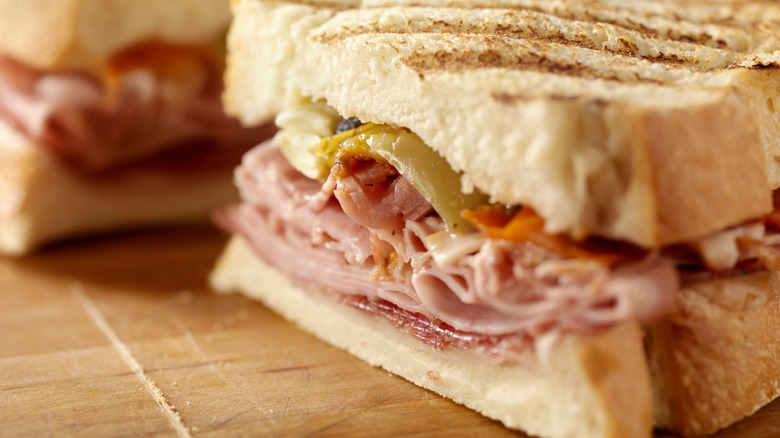Bologna sandwich on thick toast