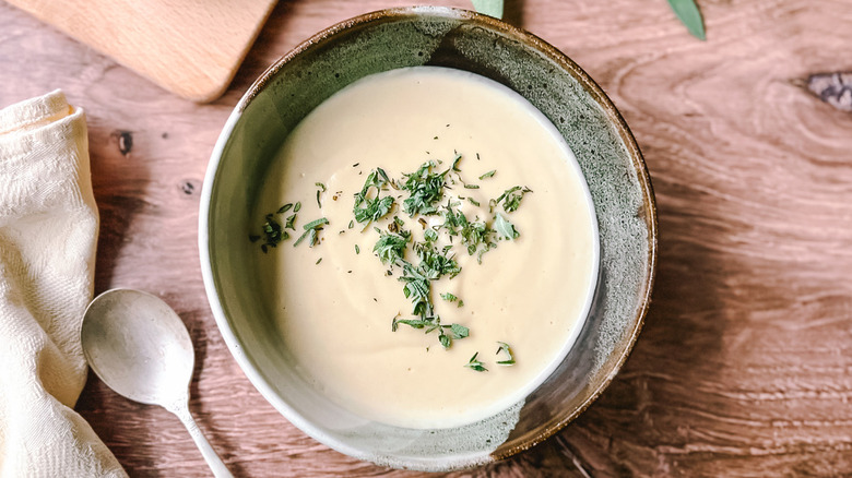 cauliflower soup with herbs
