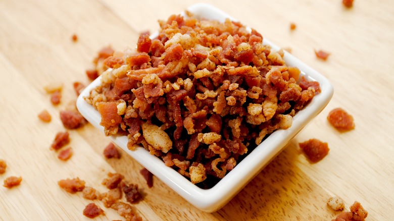 cup of bacon bits