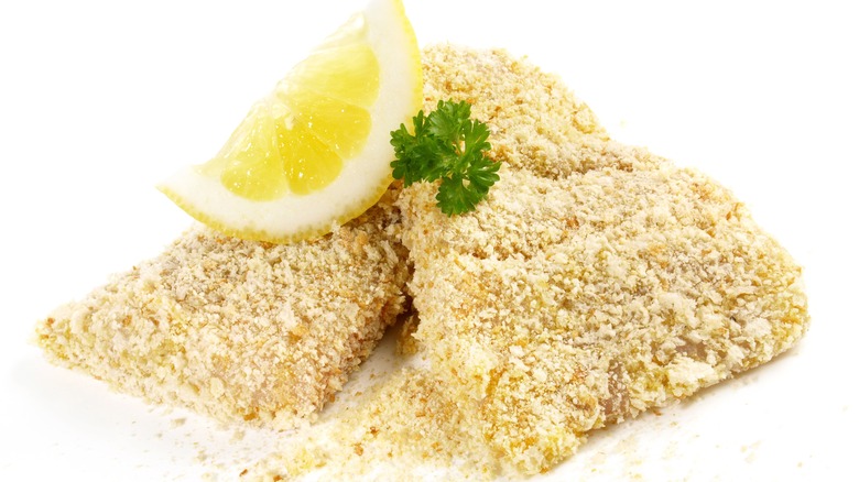 fresh fish with breadcrumbs