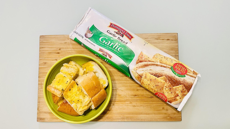 Pepperidge Farm Garlic Bread on a plate