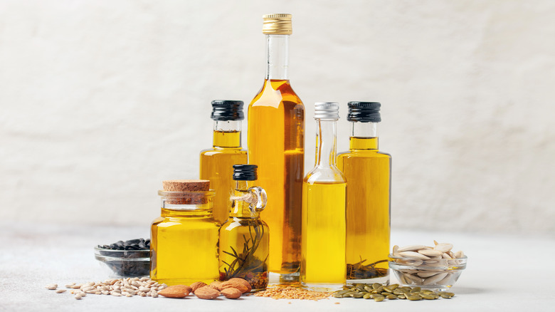 various flavored oils