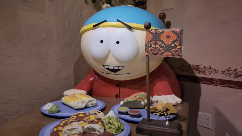 Cartman statue in Casa Bonita restaurant in Colorado