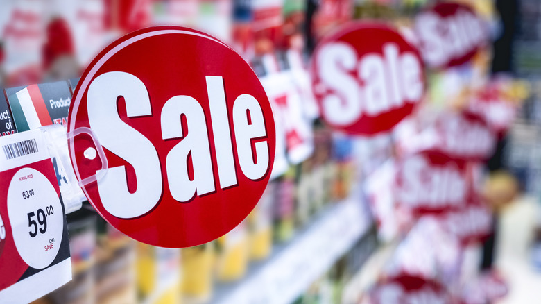 grocery store sale sign