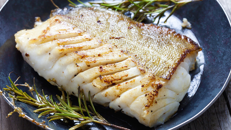 flaky roasted white fish