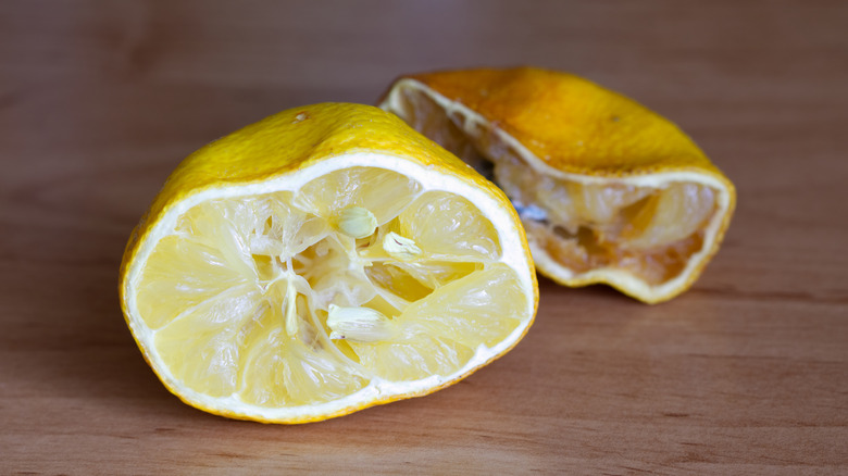 squeezed lemon halves