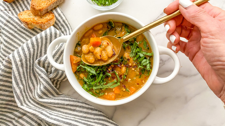 soup with spoon