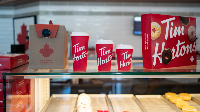Tim Hortons doughnuts and coffee in Bangkok