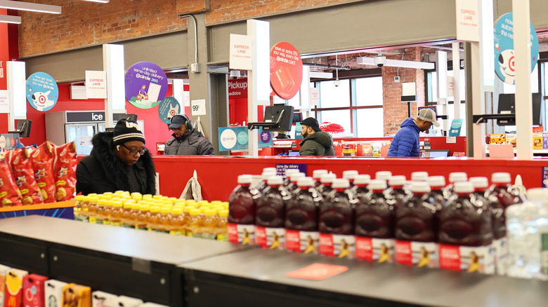 People shopping at a Target in New York