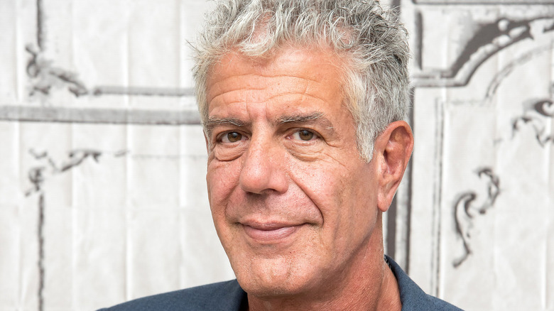 Anthony Bourdain smiles in 2016 New York City