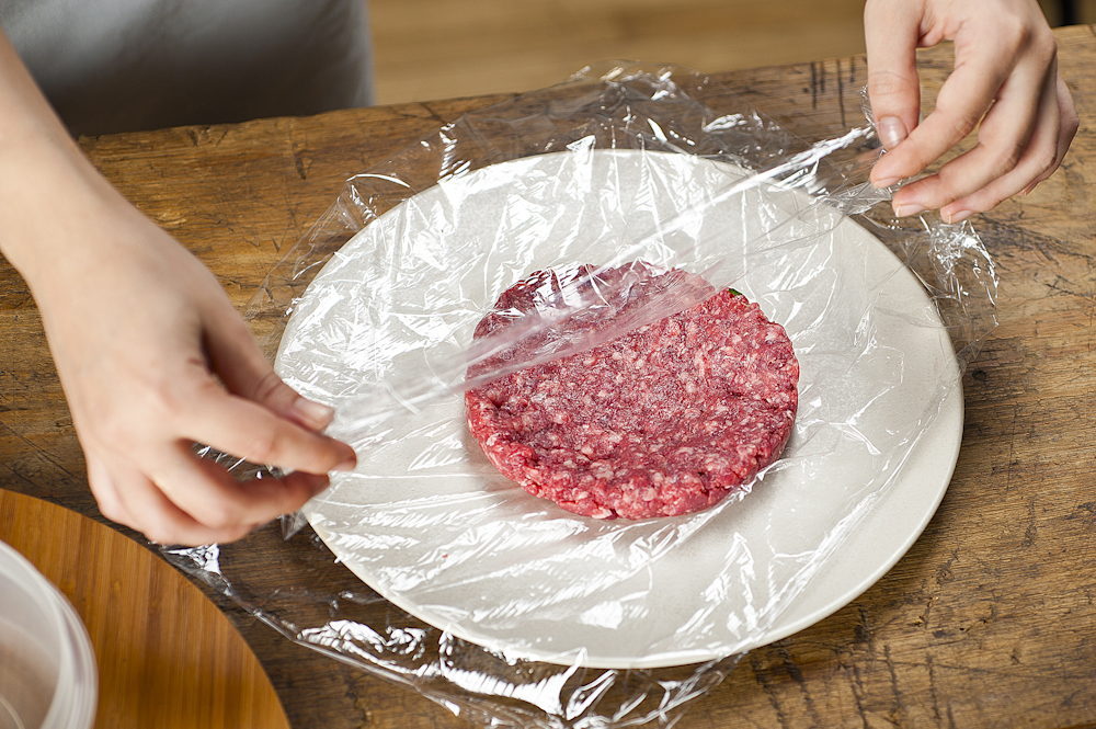 Cover with plastic wrap